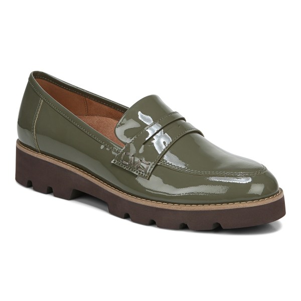 Vionic Loafers Ireland - Cheryl Loafer Olive - Womens Shoes Discount | TGHSQ-6074